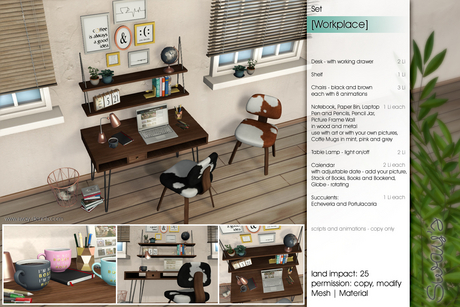 Second Life Marketplace - Sway's [Workplace] Succulents